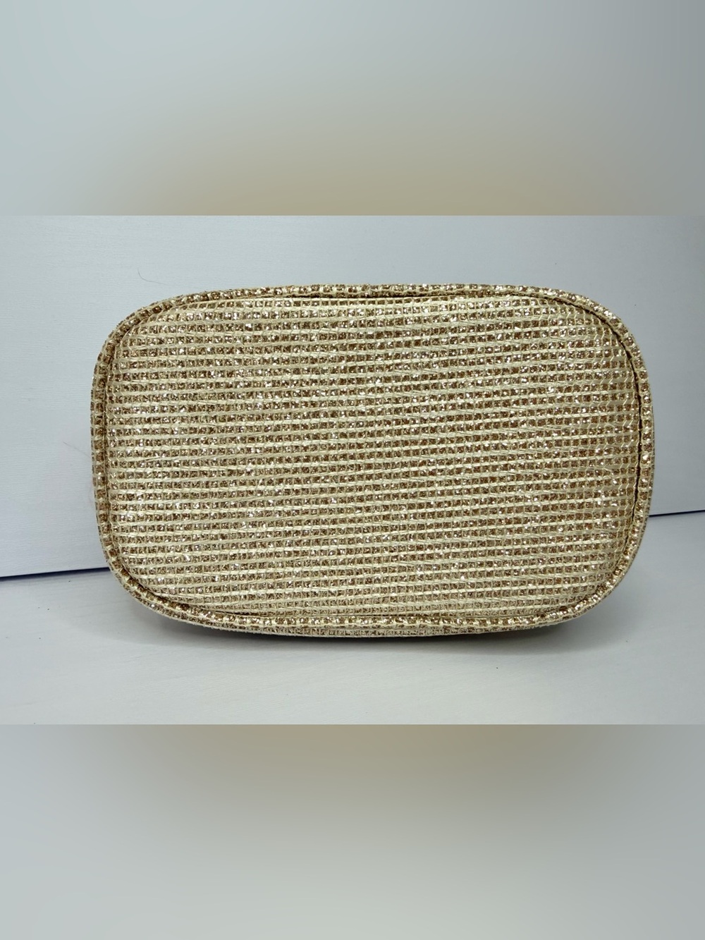 Christian Dior Holiday Gold Cosmetic Bag Christmas 2025 Stars Zip Case ONLY - Picture 4 of 7